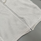 2025Ins Wind Sweater Knitted U-Neck Hollow Solid-Colored Bow Strap Wearing Long-Sleeved Women's Top