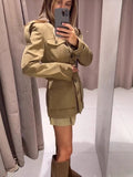 Autumn 2025 New Fashion Design Sense Single-Dlocked Slimming Pocket Jacket Outside