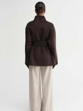 2025 Spring And Autumn Women's Explosive Temperament Hairy Dark Brown Short Loose Thaied Coat Woman