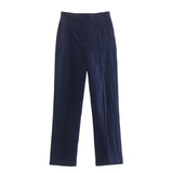 2025 New Women's Casual Suit Vest Fashion Suit Buckle Straight Trousers Double Buckle