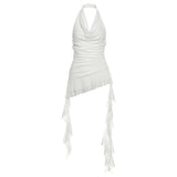 2025 Summer New Women's Dress French Sexy Temperament Fashion Collar Hanging Neck Sleeveless Waist Vest