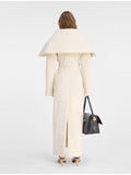 Elegance Elegant Solid Color Big Collar Long Hair Coat 2025 Autumn And Winter New Women's Clothing