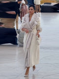 2025 Temperament Famous Autumn And Winter Fashion Long-Terms Of The Big Lady, The Fur Wool Coat Coat Coat Woman