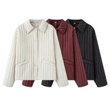 Spring 2025 New Women's Casual Heart-Shaped Buckle Cotton Jacket Jacket