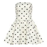 2025 New Women's Fashion High-End Touch Point Printing Retro Breast Repair Sexy Dress
