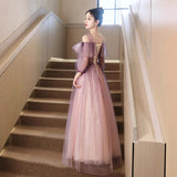 Host Adult Vocal Art Exam Evening Dress Dress Light Extravagant Purple Engagement Winter Long-Sleeved Toaster