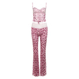 Spring 2025 Women's New Slings A Word Shoulder-To-Shoulder Umbilled Waist Hip Trousers Set