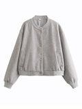 Women's Clothing 2025 Autumn And Winter New Women's Leisure Long-Sleeved Soft Short Bomber Jacket Jacket