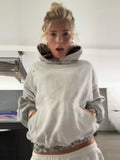Leopard Print Splicing Short Hooded Hoodie 2025 New Loose Design Hoodie Hoodie Woman