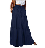 2025 Women's Summer New Wood Ear Layered Skirt High Waist Tight With Lotle Side Skirt