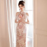 New Chinese Fishtail Evening Dress 2025 New Light Luxury Niche Morning Robe Toasting Bridal Purple Banquet Dress Dress Dress