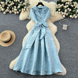 High-End Exquisite Dress Dress Women 2025 Summer Straps To Cover Short-Sleeved Grand Dress