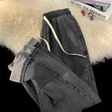 Maillard Jeans Men's New Loose Trend High Street Retro Straight Trousers In Autumn