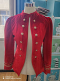 2025 Women's Clothing Autumn And Winter Dress Long Sleeve Solid Color Double Buckle Velvet Jacket Small Suit