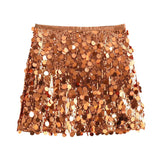 2025 Women's Autumn And Winter Temperament Light Fashion New Party Squin Mini Skirt