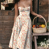 Women's French Elegant Retro Dopamine Wearing Sling Dress