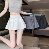 Butterfly Tie With Low-Waisted Babes Half-Dress Girl Retro College Wind-Proof Light Suit Short Skirt A-Word Mini-Skirt