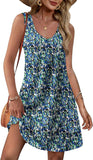 2025 Summer Beach Loose V-Neck Sleeveless Pocket Dress Vestȹ