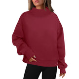New Fashion Casual Velvet Dress Women's Thick Half-High Collar Loose Women's Clothing In Autumn And Winter 2025