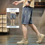 Trendy Loose Boys Casual Pants Five-Point Trousers New Thin Men's Workwear Brand Summer 2025 Shorts Five Points