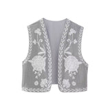 Embroidered V-Neck Sleeveless Coat With New Women's Summer Vest