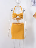 Summer 2025 Women's Fashion Fashion Sexy Beads Hanging Half-Skirt Suit