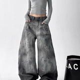 Fat Mm Full Hip Waist Than Micro-Tight Jeans Female Vibe Star Babes Slimming Straight Tube Trousers