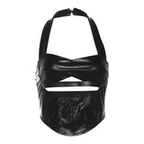Autumn 2025 New Women's Hanging Neck Sling Sexy Babes Design Hollow Umbilly Vest