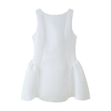 One-Word Collar Sleeveless Sleeveless Skirt 2025 Summer-Loved Back Dress Dress Body A-Word Mini Dress