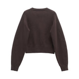 Spring 2025 New Women's Gold Buckle Pocket Dress Short Long-Sleeved Knitted Jacket