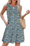 2025 Women's Casual Round Collar Foldless Pocket Dress