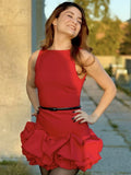 Mini Party Dress Women's Cascadal Short Dress 2025 Dress-Up Long Sleeves Of The Pool