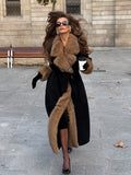2025 Temperament Famous Autumn And Winter Fashion Long-Terms Of The Big Lady, The Fur Wool Coat Coat Coat Woman