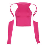 2025 Autumn Fashion Trend Women's New Long-Sleeved Round-Neck Solid Color Repair Body Bare Umbilical T-Shirt