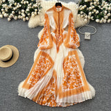 Miyake Folded Dress Women 2025 Spring Dress High Fashion High Fashion High-Grade High-Rise Thin Print Embossed Skirt