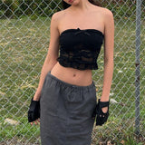 2025 Spring Fashion Trend Women's New Shoulder Repair Exposed Umbilly Lace With A Small Vest