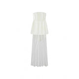 Spring 2025 New Women's Fashion Slimmed-Mear Breast-Wear Lace Skirt Suit