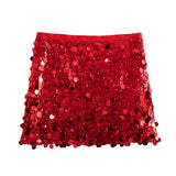 2025 Women's Autumn New Temperament Light Sexy Party Shiny Squin Mini Skirt Y2K