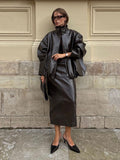 Autumn 2025 New Temperament Casual Bright Collar Jacket Jacket Skirt Suit