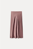 2025 Autumn New Women's Fashion Silk Silk Texture Multi-Color Printing Fan Flute Skirt