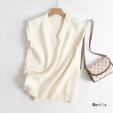 2025 Summer New Female Decoration Body Sexy Side Ribs Knitted Asymmetric Top