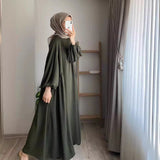 Spring And Autumn New Muslim Women's Clothing Pure Color Elegant Fashion Loose-Fitting Suit