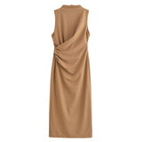 Flavored Midi Dress 2025 Spring/Summer Banquet Sleeveless Dresses In The Long Dress