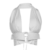 2025 Summer Fashion Trend Women's New Hanging Neck Hollow Repair Inside A Small Vest