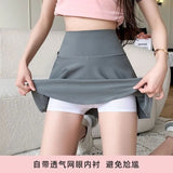 Short Skirts Summer Thin Women Wear Anti-Light Retling Abdominal Hip College Hips Yoga Skirt High Waist Half Skirt