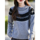 Women's Knitwear Autumn And Winter New Christmas Jacket Half-High Snowflake Sweater