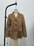 Z Women's New 2025 Fashion Free Single-Dbutton Casual Suit 1240775