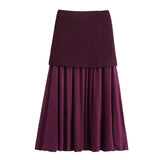 Spring And Summer New Women's Gold Button Knitted Vest + Half-Dress Fashion Set