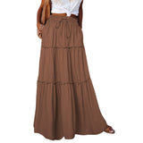 2025 Women's Summer New Wood Ear Layered Skirt High Waist Tight With Lotle Side Skirt