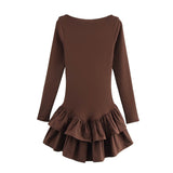 2025 New Women's Fashion Elegant Sexy Cascade Decoration Short Dress